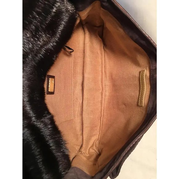 Rare Limited Edition Fendi Brown Alligator and Mink Fur Satchel Handbag - Picture 7 of 10